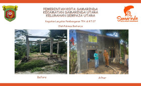 Kegiatan  lanjutan Pembangunan TPA di Jl. Gunung Cermin RT.07 Kel. Sempaja Utara