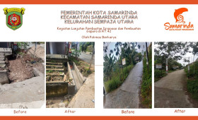 Kegitan lanjutan pembuatan Drainase dan pembuatan Gapura di Jl. Perum Solong Durian RT.42 Kel. Sempaja Utara